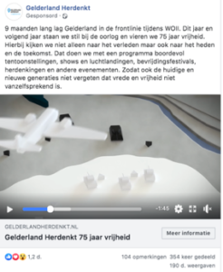 Gelderland Herdenkt social advertising